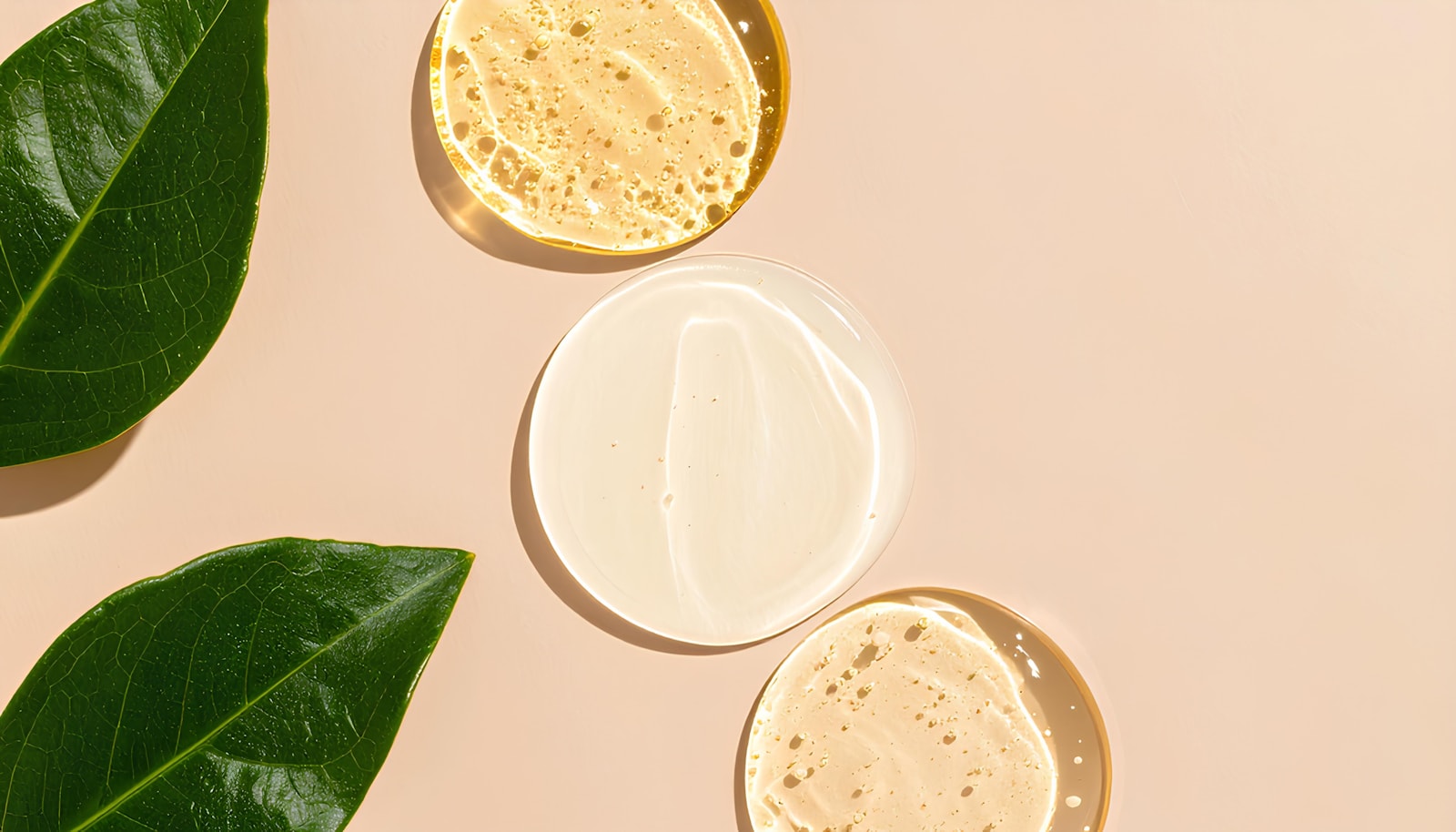 Skincare products used in an e-commerce website design direction